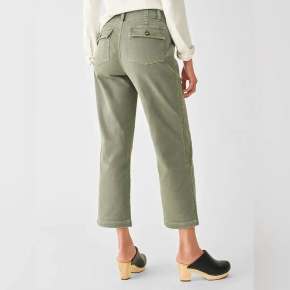 Faherty Utility Pant Straight Leg Frayed Hem - Picture 3 of 11